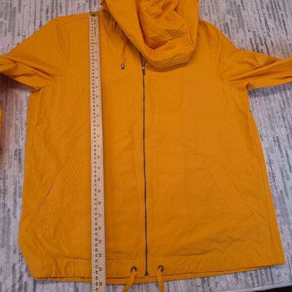 EILEEN FISHER Women's Hooded Windbreaker Front Zip Jacket Mango Orange Sz M - Picture 11 of 13